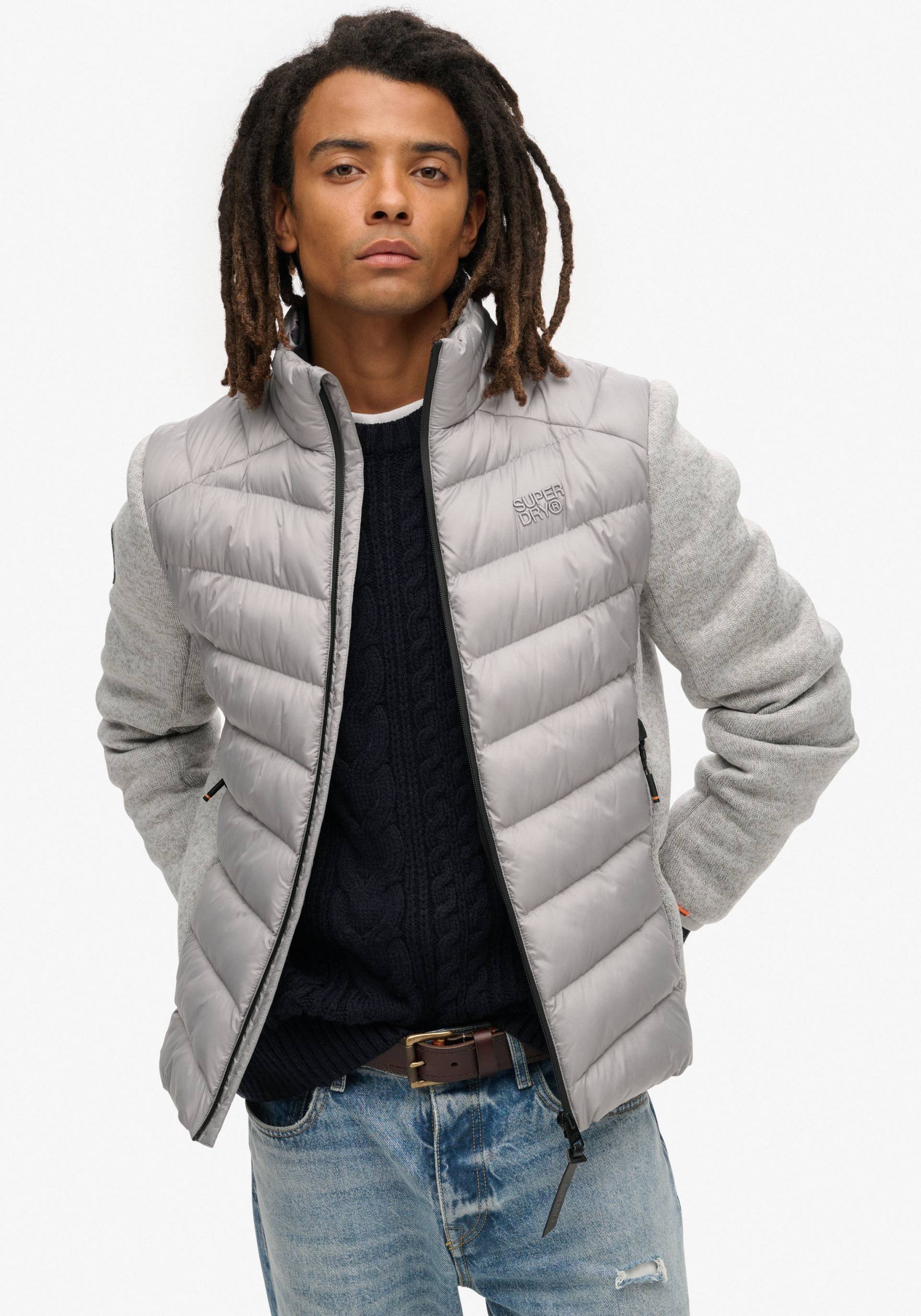 Superdry Steppjacke »STORM KNIT HYBRID PADDED JKT«, mit Kapuze von Superdry