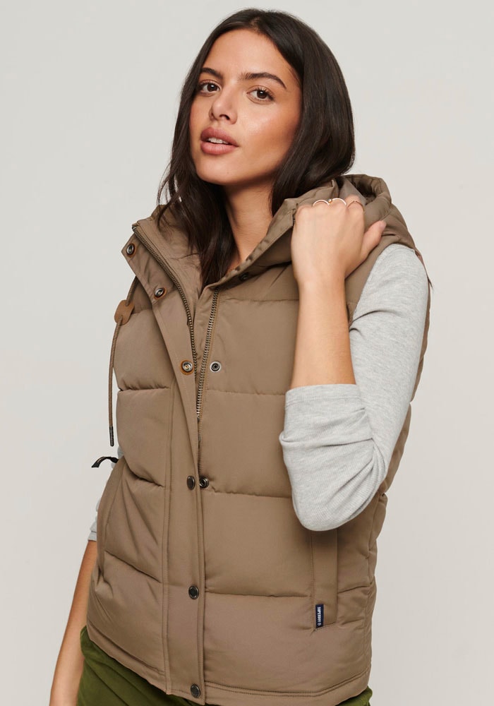 Superdry Steppweste »EVEREST HOODED PUFFER GILET« von Superdry