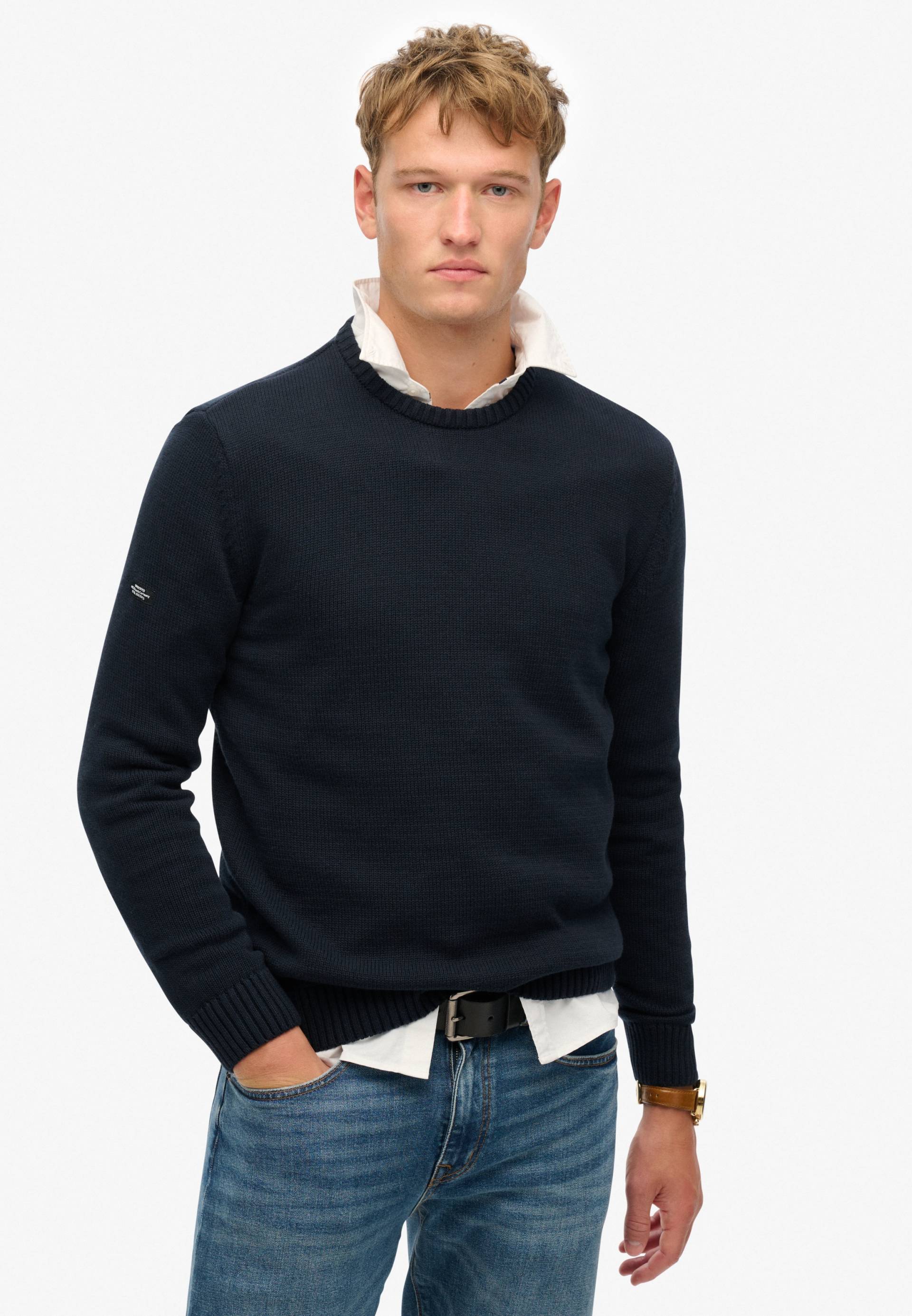 Superdry Strickpullover »COTTON CLASSICS KNIT CREW« von Superdry