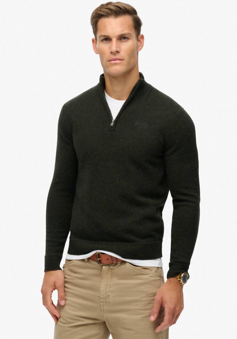 Superdry Strickpullover »ESSENTIAL EMB KNIT HALF ZIP« von Superdry