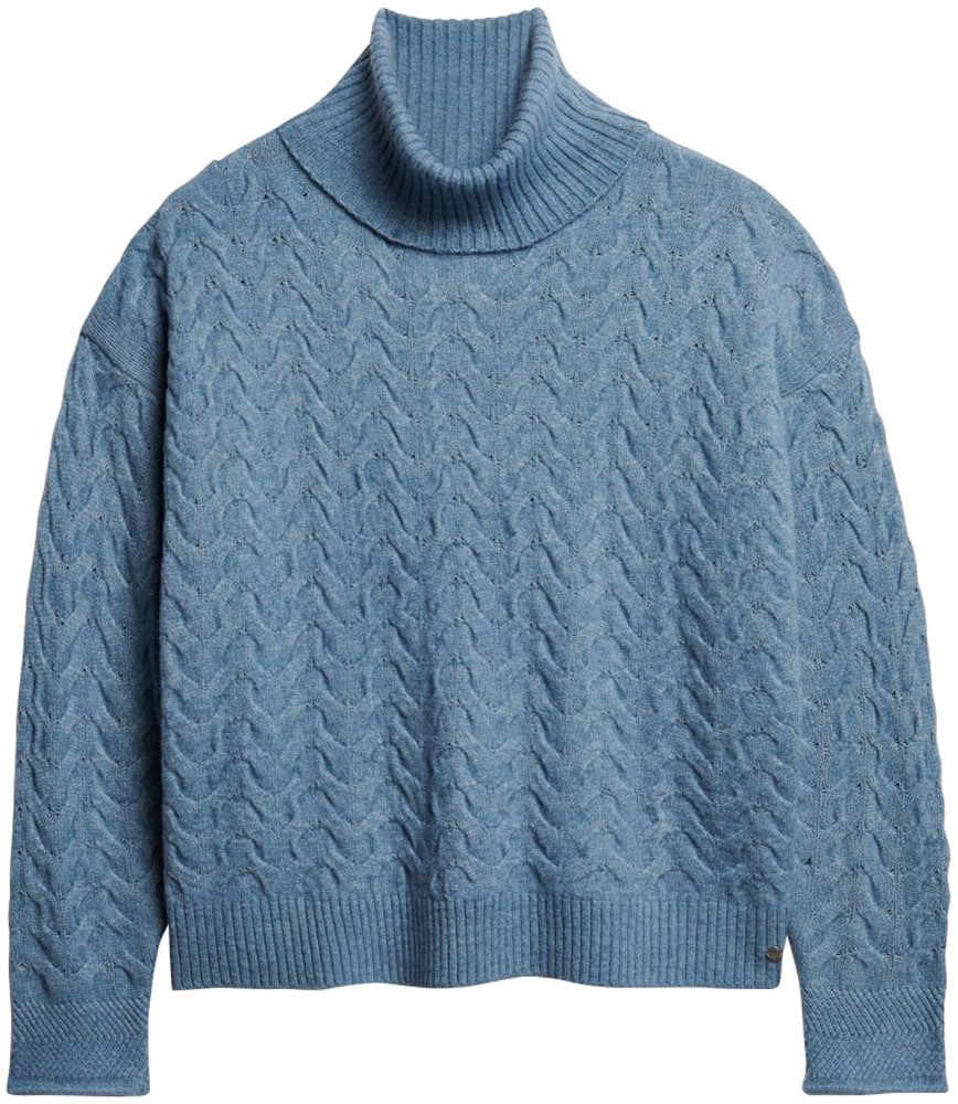 Superdry Strickpullover »LW CABLE ROLL NECK JUMPER« von Superdry