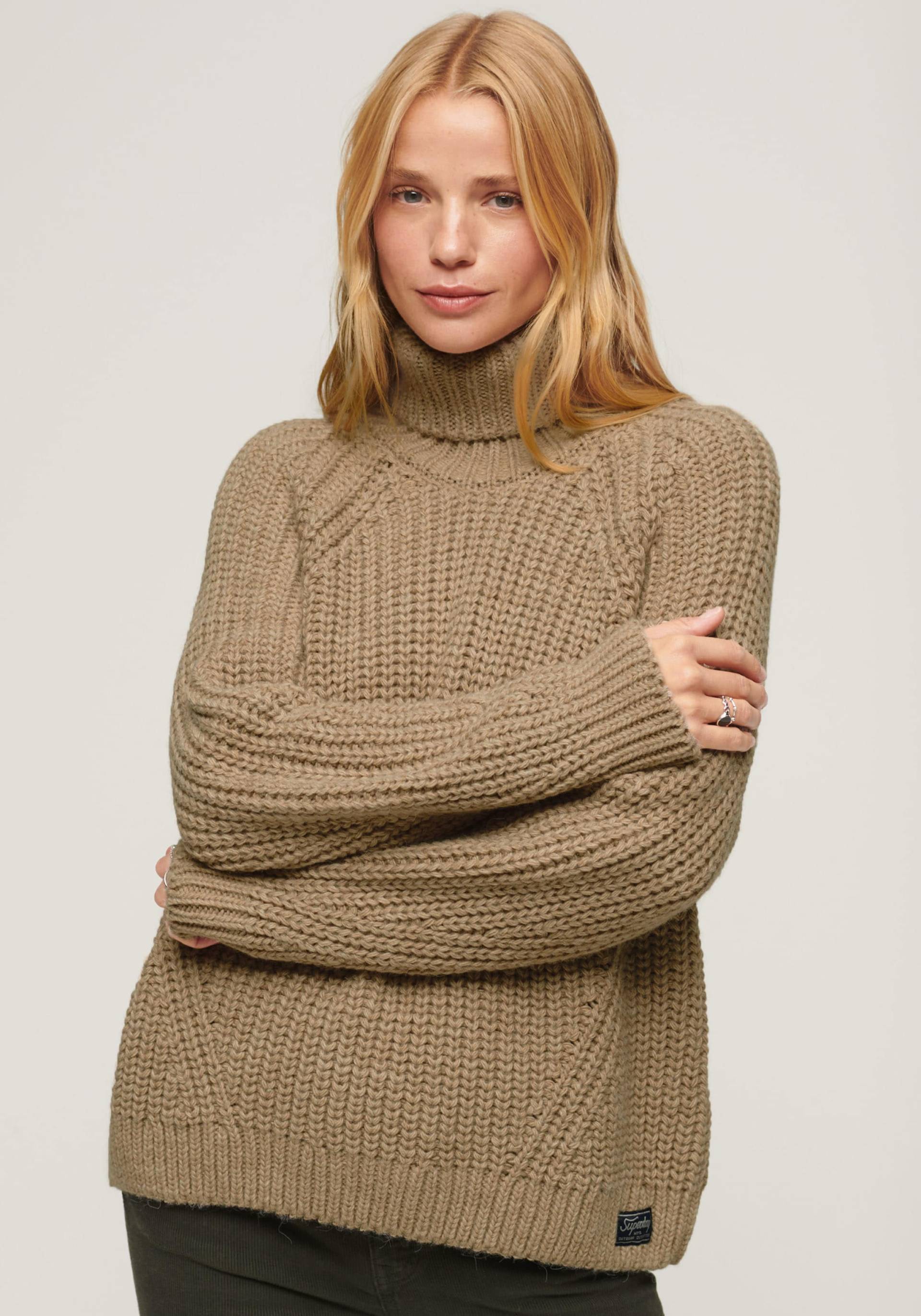 Superdry Strickpullover »Slouchy Stitch Roll Neck Knit« von Superdry