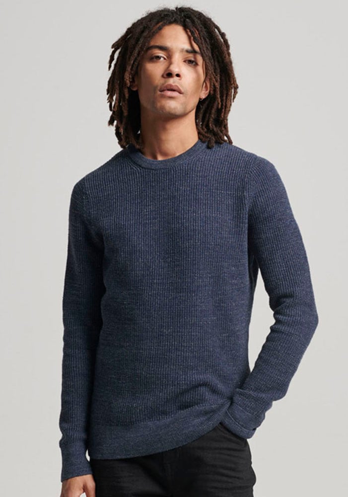 Superdry Strickpullover »TEXTURED CREW KNIT JUMPER«, mit strukturiertem Waffelstrickmuster von Superdry