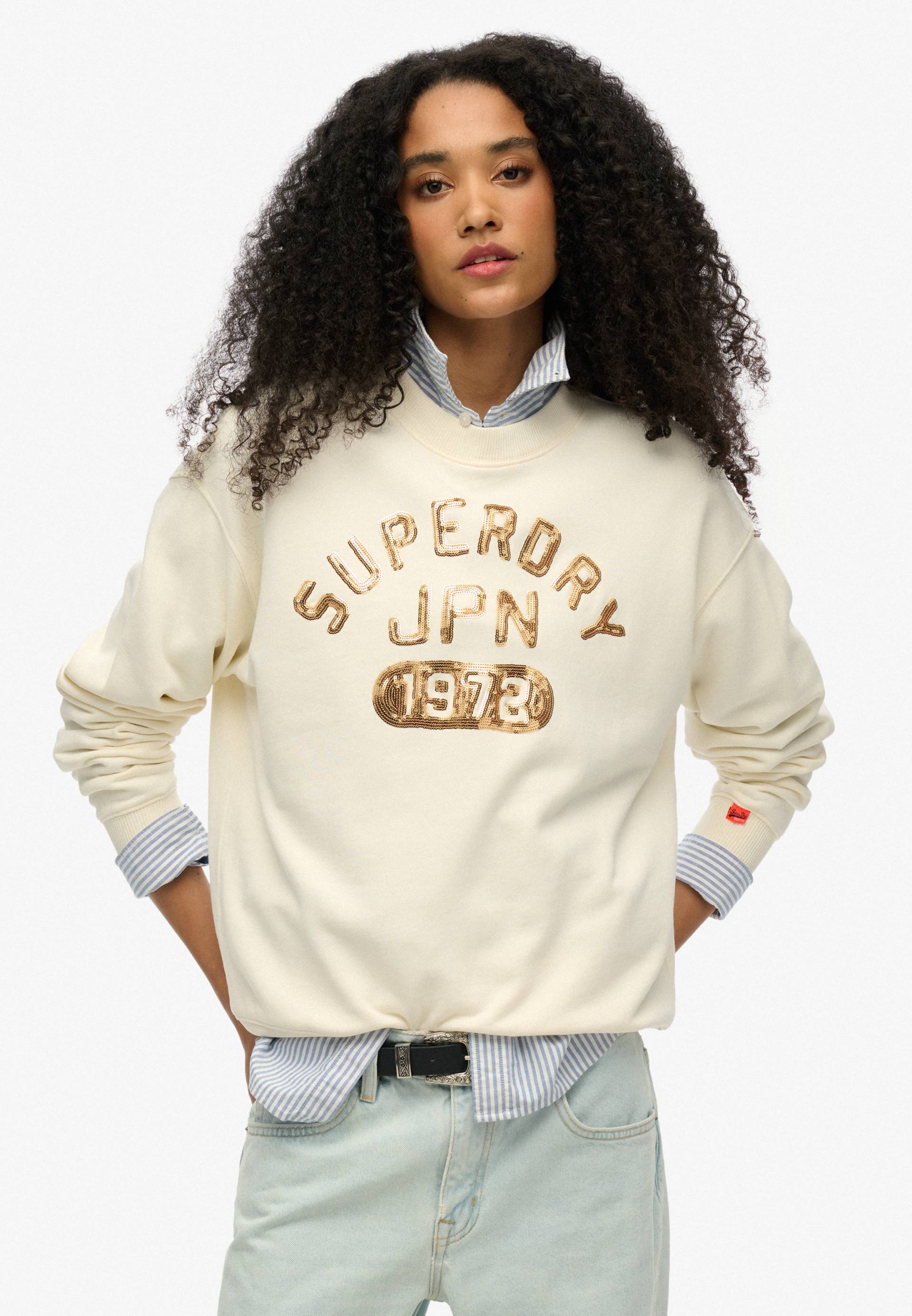 Superdry Sweatshirt »EMBELLISHED VARSITY LOOSE CREW« Superdry Sweatshirt »EMBELLISHED VARSITY LOOSE CREW« von Superdry