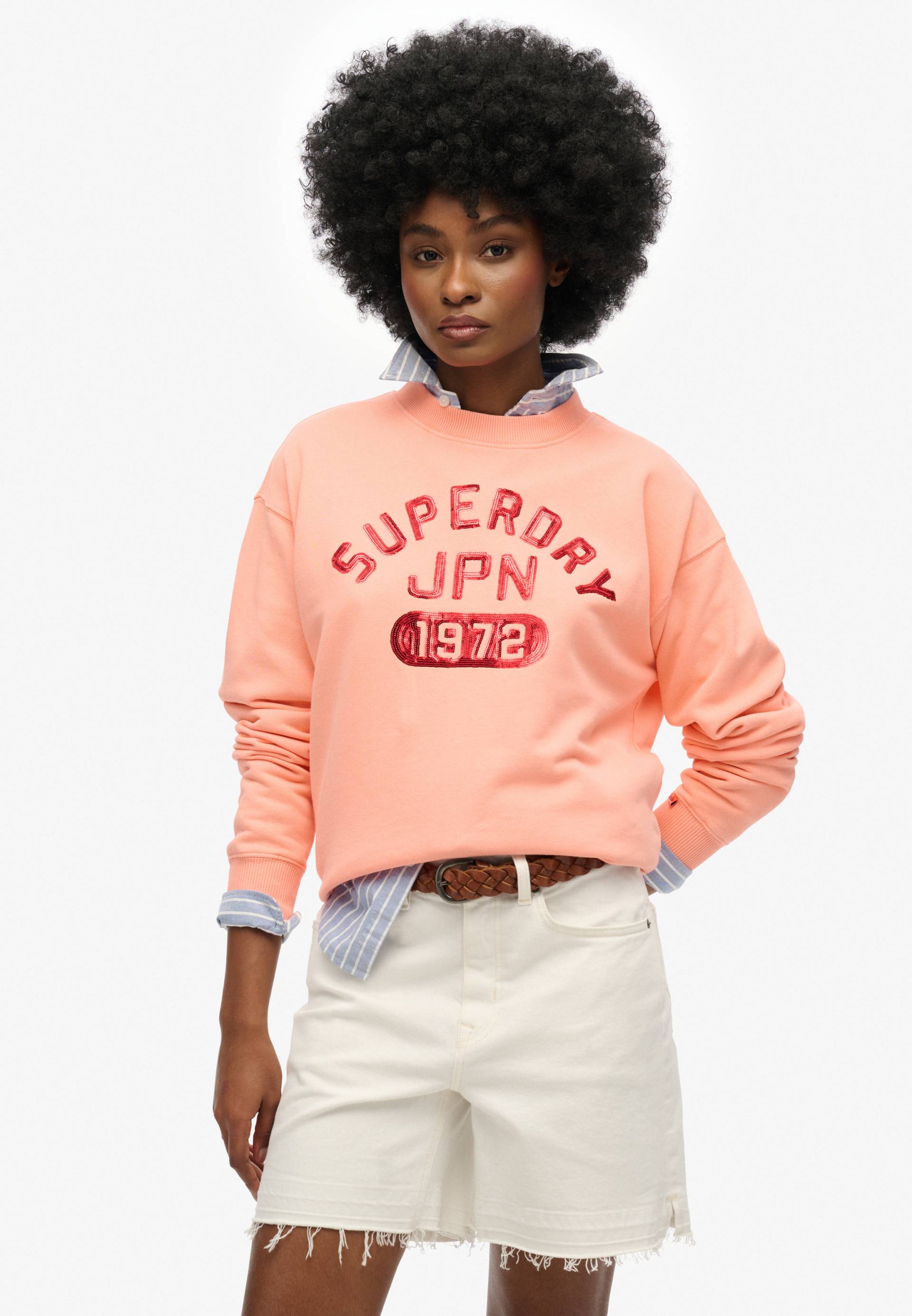 Superdry Sweatshirt »EMBELLISHED VARSITY LOOSE CREW« Superdry Sweatshirt »EMBELLISHED VARSITY LOOSE CREW« von Superdry