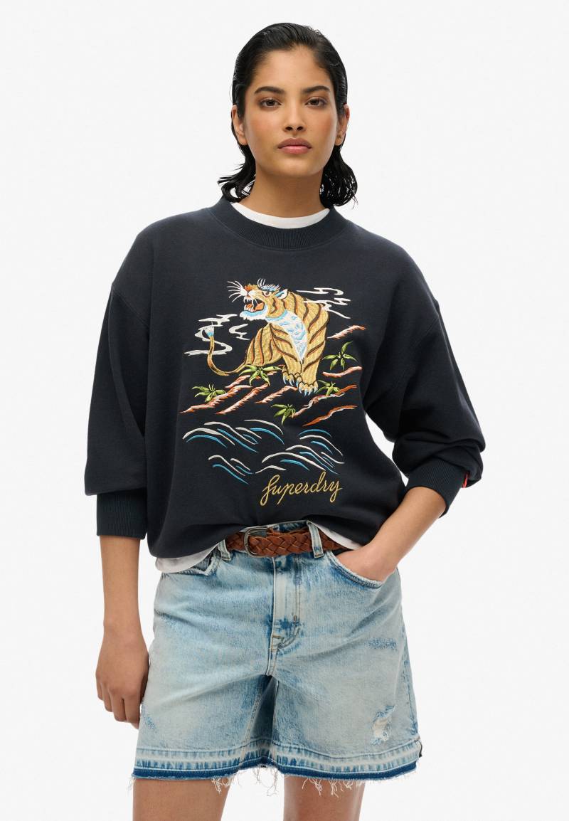 Superdry Sweatshirt »SUIKA EMBROIDERED LOOSE CREW« von Superdry