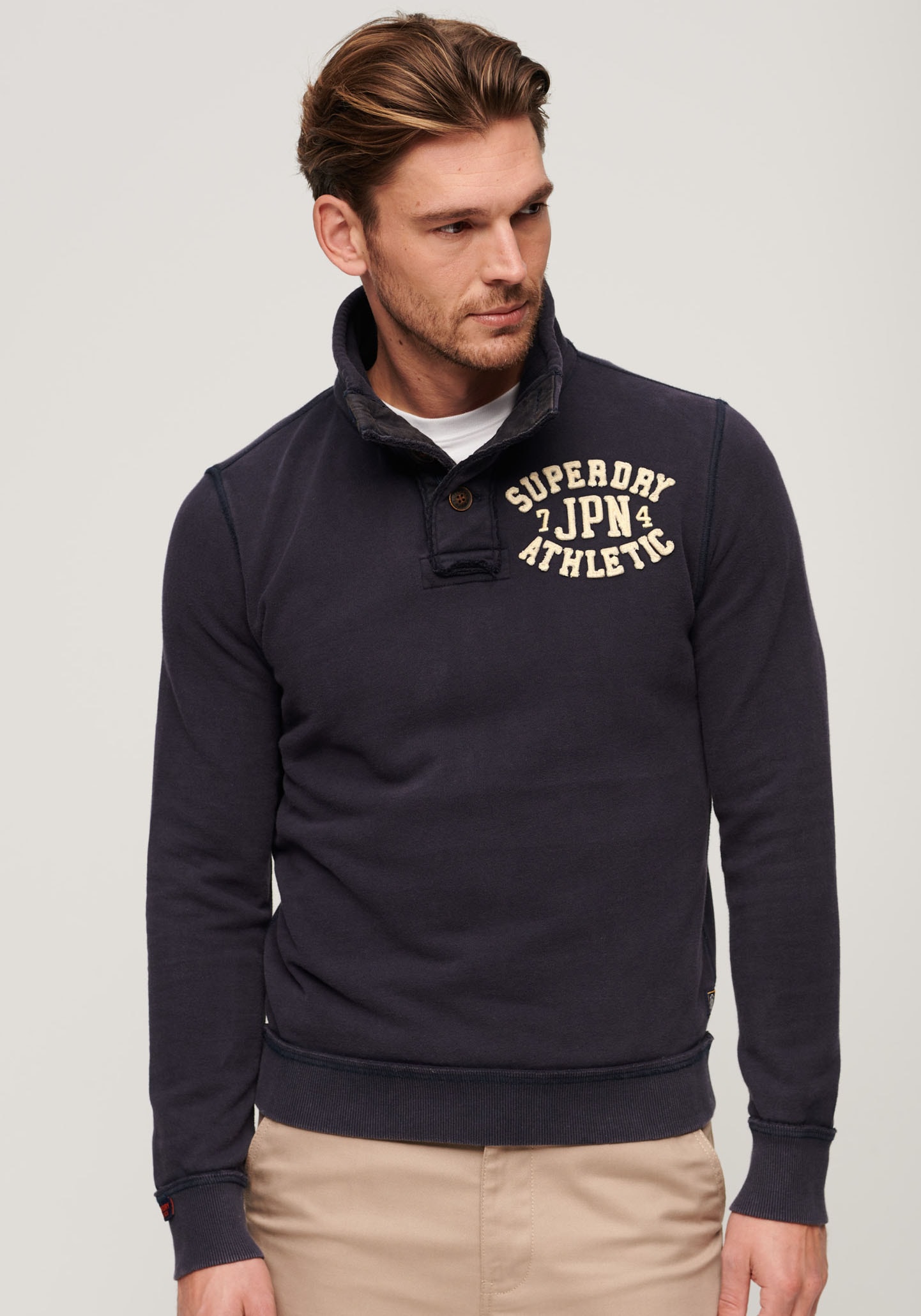 Superdry Sweatshirt »Vintage Athletic Henley Jumper« von Superdry