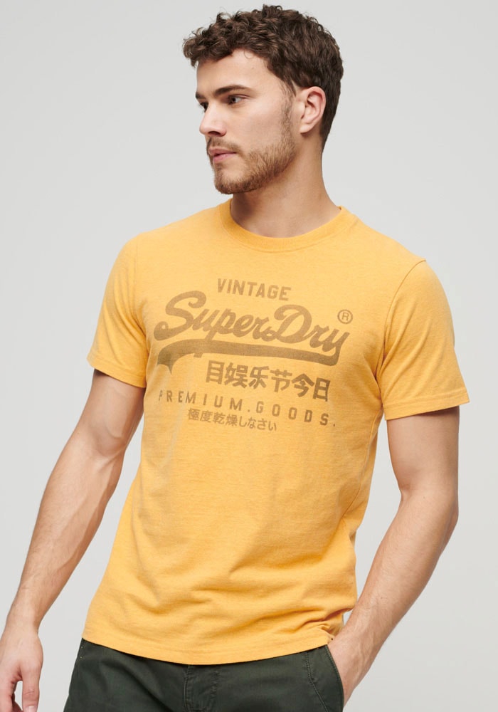 Superdry T-Shirt »Basic Shirt CLASSIC VL HERITAGE T SHIRT mit Logodruck«, aus pflegeleichter Baumwolle für ein angenehmes Tragegefühl von Superdry