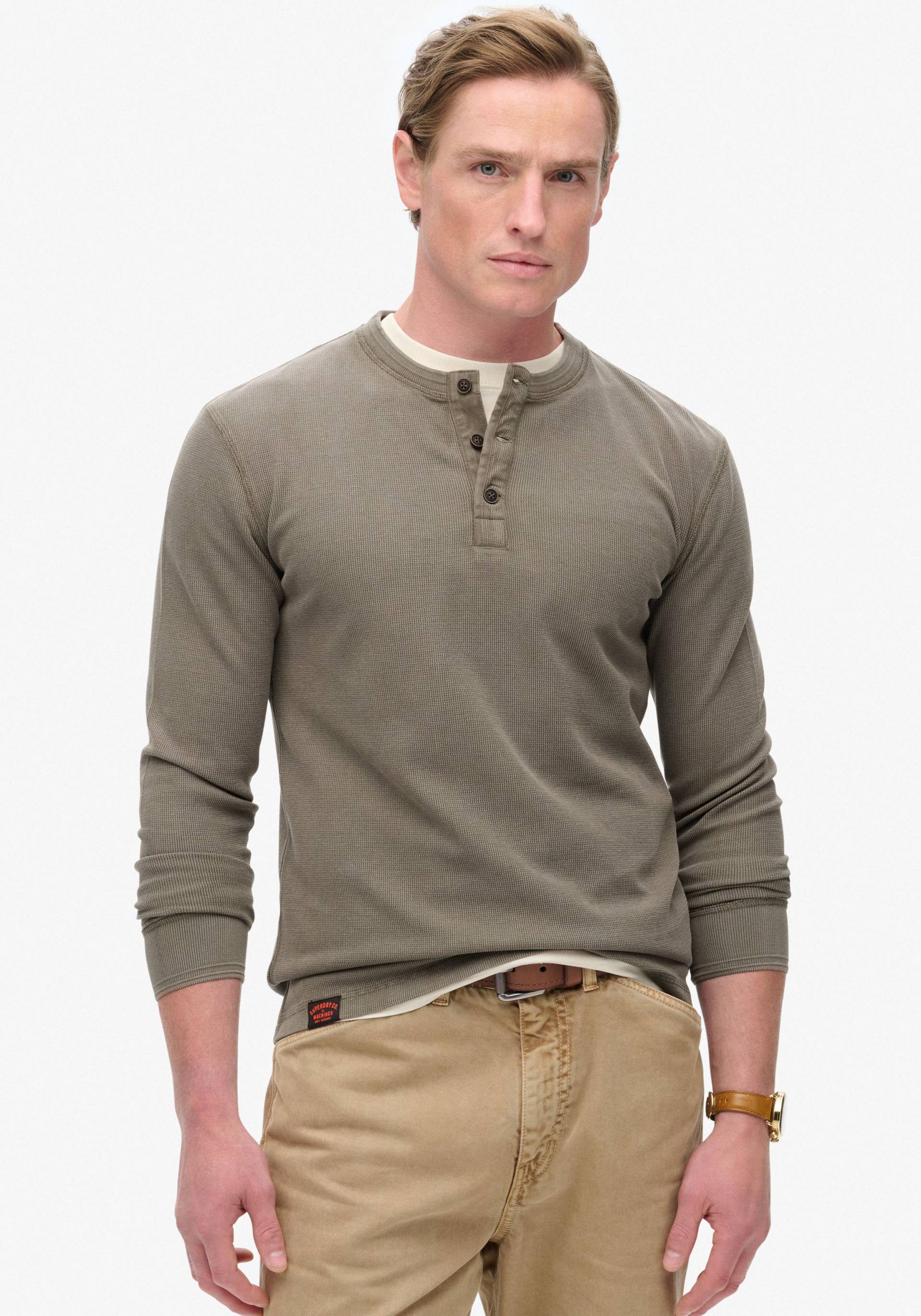 Superdry T-Shirt »Vintage Textured Grandad Top« Superdry T-Shirt »Vintage Textured Grandad Top« von Superdry