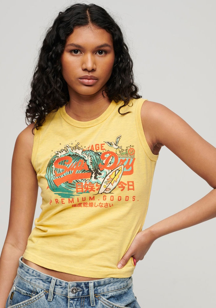 Superdry Tanktop »LA VL GRAPHIC SLIM VEST« von Superdry