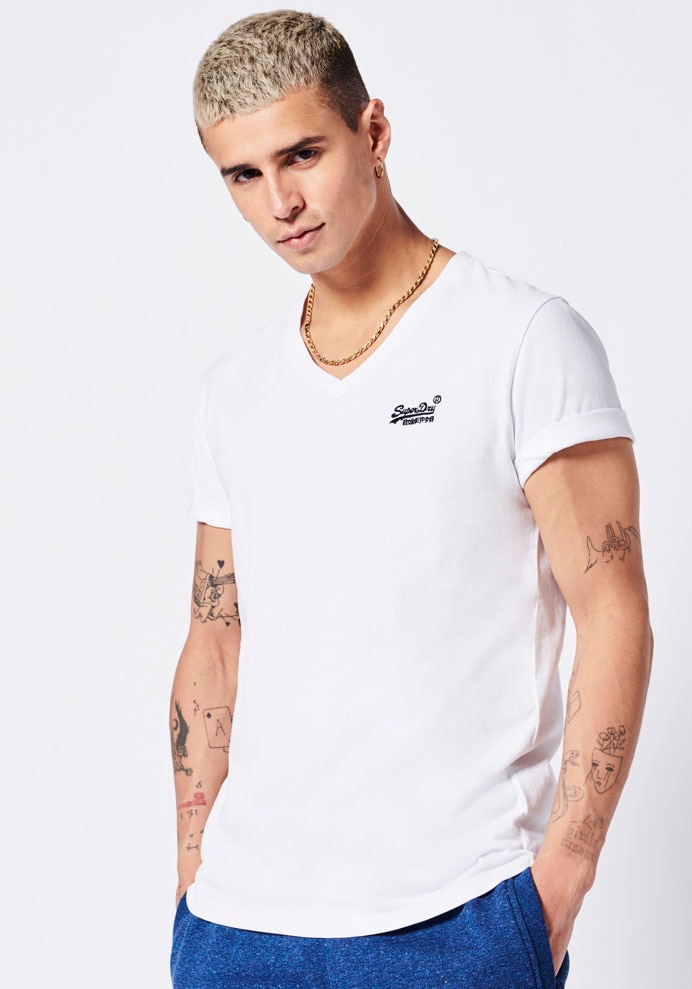 Superdry V-Shirt »VINTAGE LOGO EMB VEE« von Superdry