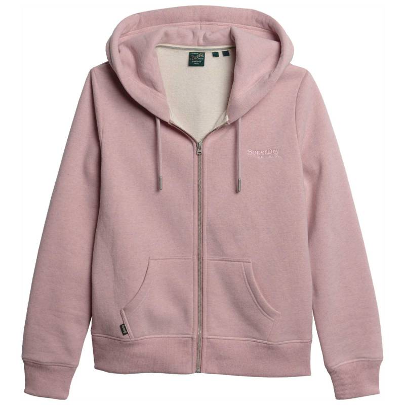 Sweatjacke -essential Logo Zip Hoodie Damen Rosa L von Superdry