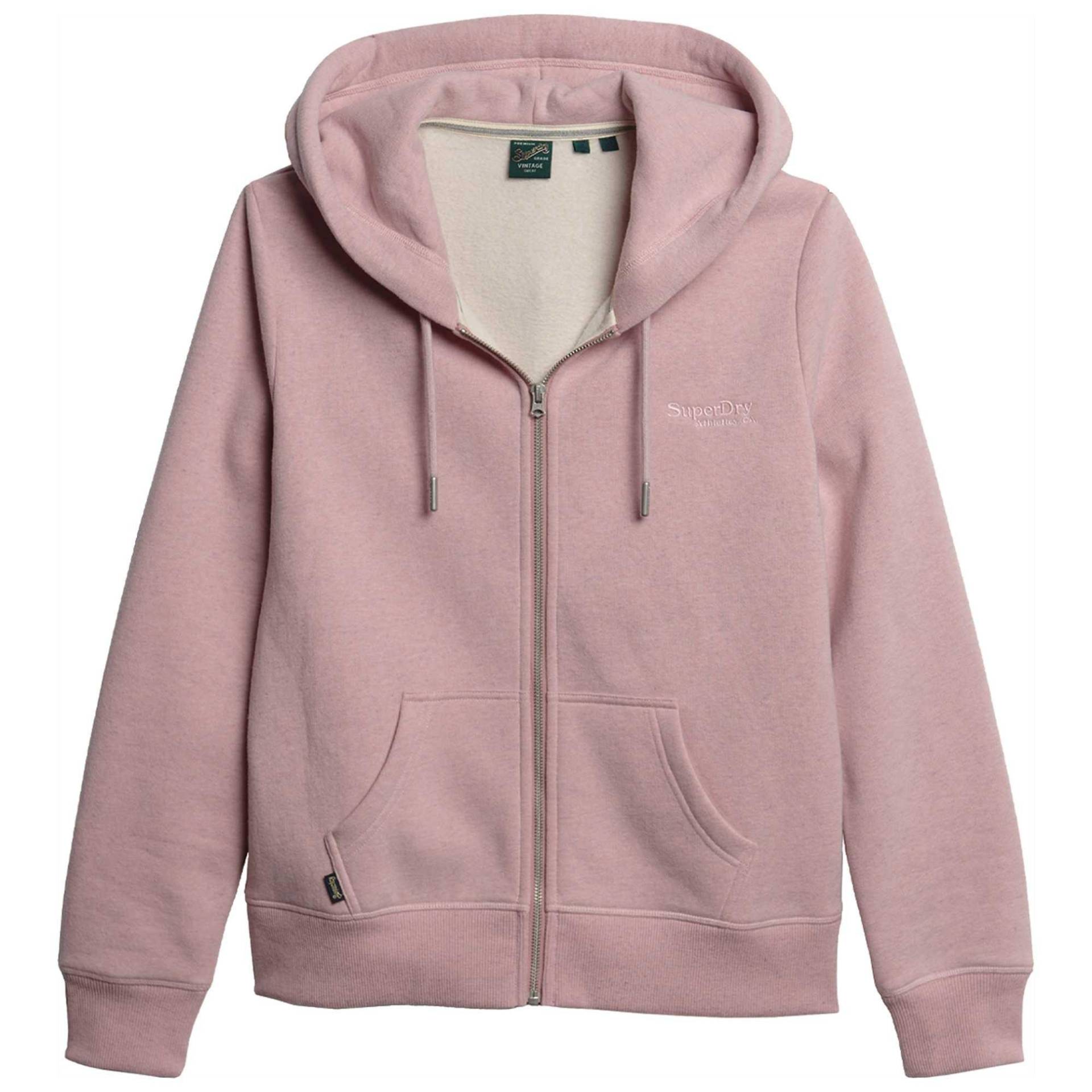 Sweatjacke -essential Logo Zip Hoodie Damen Rosa XS von Superdry