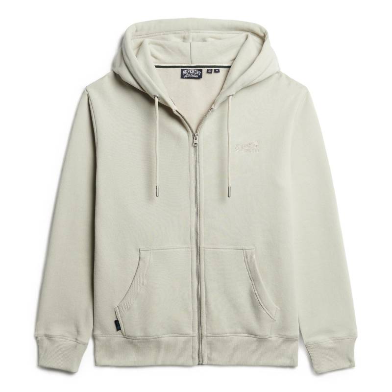 Sweatjacke Figurbetont-essential Logo Zip Hoodie Damen Beige XXL von Superdry