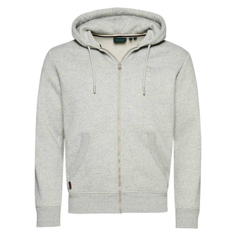 Sweatjacke Figurbetont-essential Logo Zip Hoodie Damen Grau S von Superdry