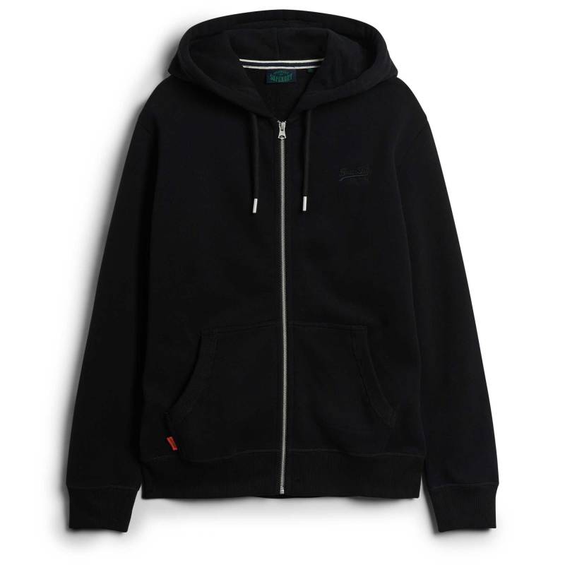 Sweatjacke Figurbetont-essential Logo Zip Hoodie Damen Schwarz S von Superdry