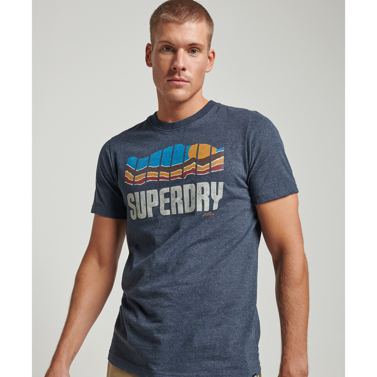 T-Shirt mit rundem Ausschnitt, Print von Superdry