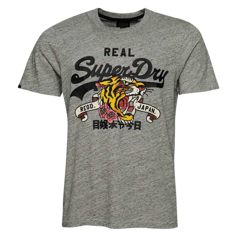 T-shirt Bequem Sitzend Herren Grau S von Superdry