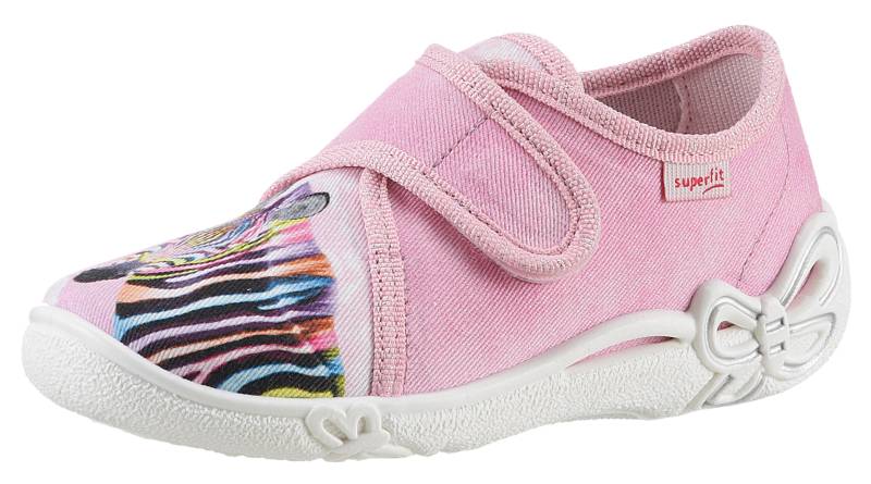 Superfit Hausschuh »BELINDA WMS: mittel«, Klettschuh, Kindergarten Schuh mit coolem Zebra-Motiv von Superfit