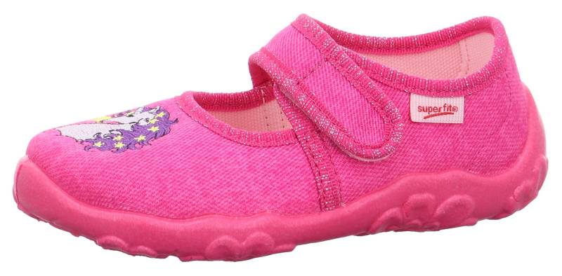 Superfit Hausschuh »BONNY WMS: Mittel«, Ballerina, Klettschuh, Kindergarten Schuh mit Einhorn-Stickerei von Superfit