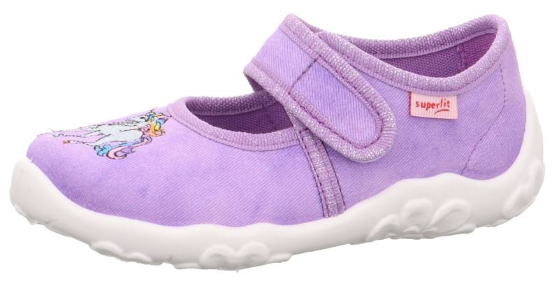 Superfit Hausschuh »BONNY WMS: Mittel«, Ballerina, Klettschuh, Kindergarten Schuh mit Einhorn-Stickerei von Superfit