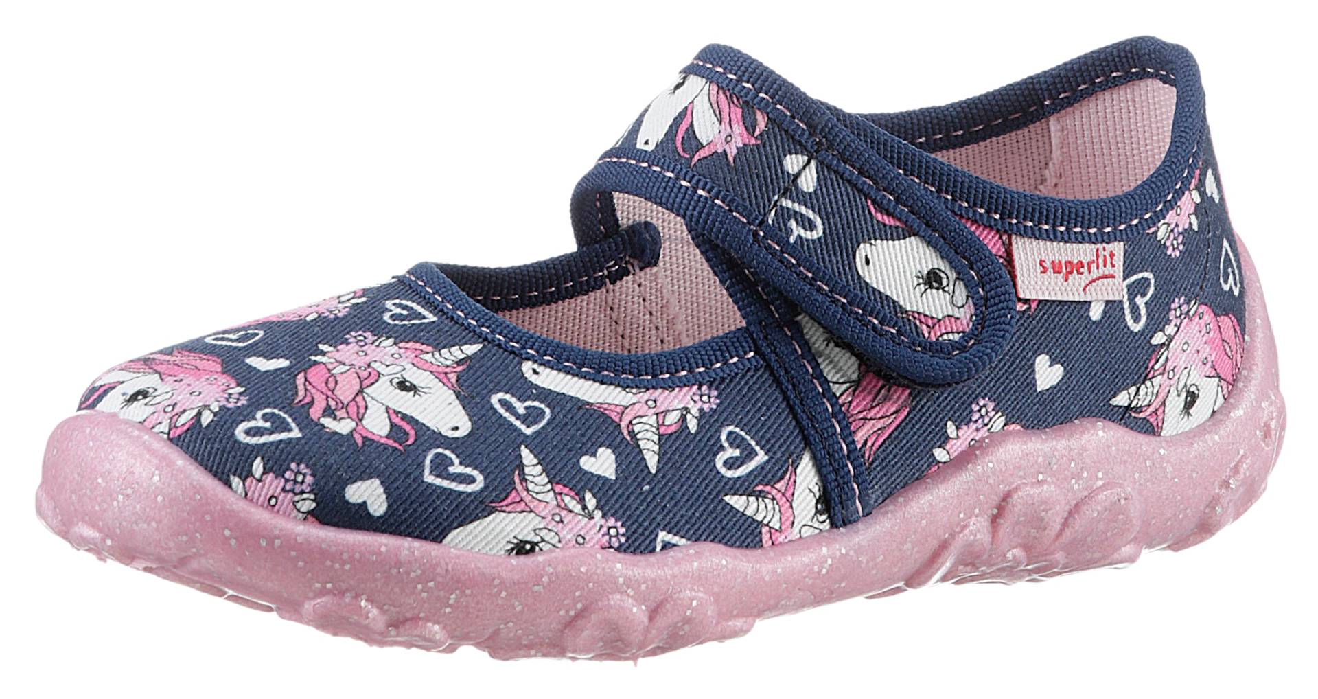 Superfit Hausschuh »BONNY WMS: Mittel«, Klettschuh, Kindergarten Schuh mit Ristriemchen von Superfit