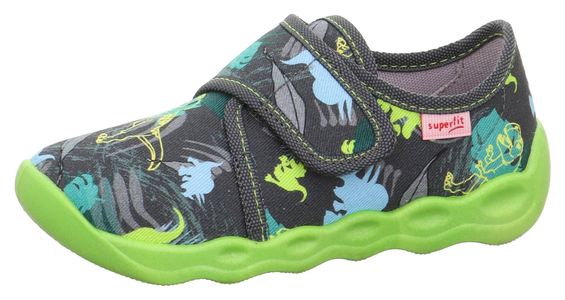 Superfit Hausschuh »BUBBLE WMS: Mittel«, Klettschuh, Kindergarten Schuh mit coolem Print von Superfit