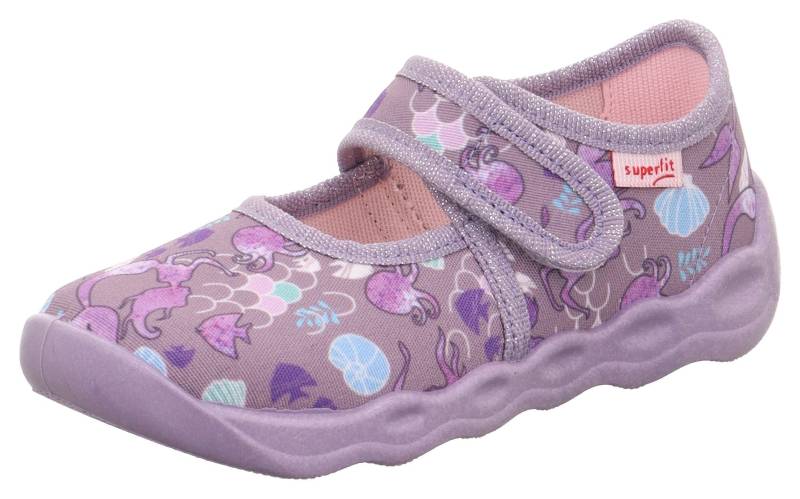 Superfit Hausschuh »BUBBLE WMS: mittel«, Ballerina, Klettschuh, Kindergarten Schuh mit Klettverschluss von Superfit