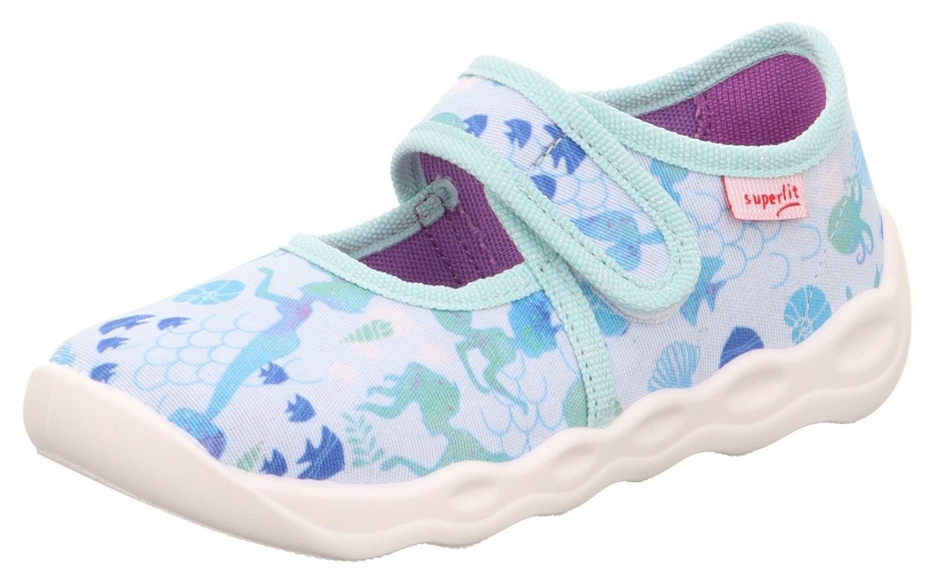 Superfit Hausschuh »BUBBLE WMS: mittel«, Ballerina, Klettschuh, Kindergarten Schuh mit Klettverschluss von Superfit