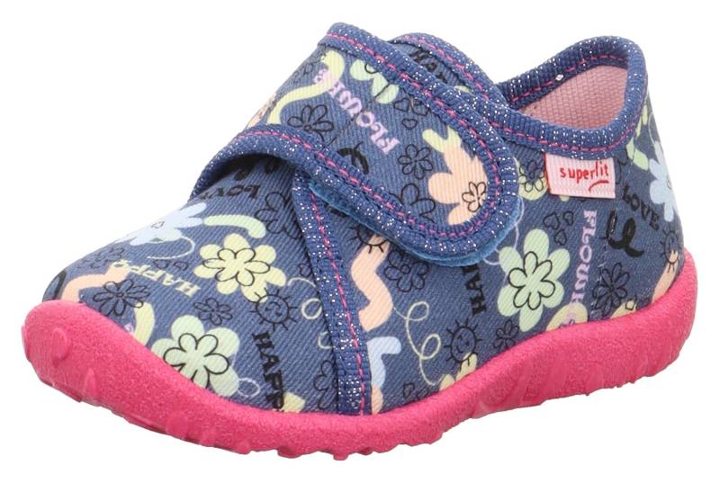 Superfit Hausschuh »SPOTTY WMS: Mittel«, Klettschuh, Kindergarten Schuhe mit Klettriegel von Superfit