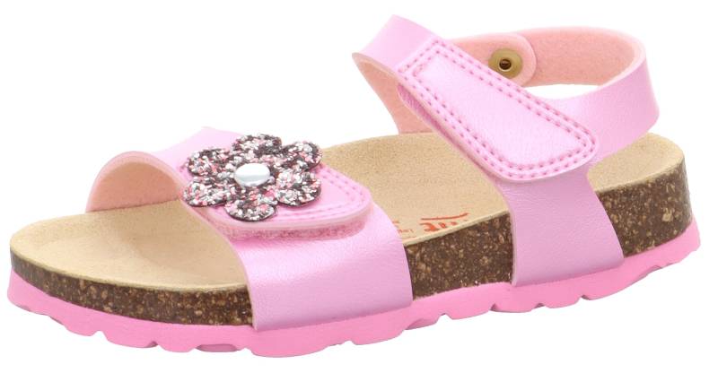 Superfit Sandale »FUSSBETTPANTOFFEL WMS: Mittel«, Sommerschuh, Klettschuh, Sandalette, mit Glitzer von Superfit