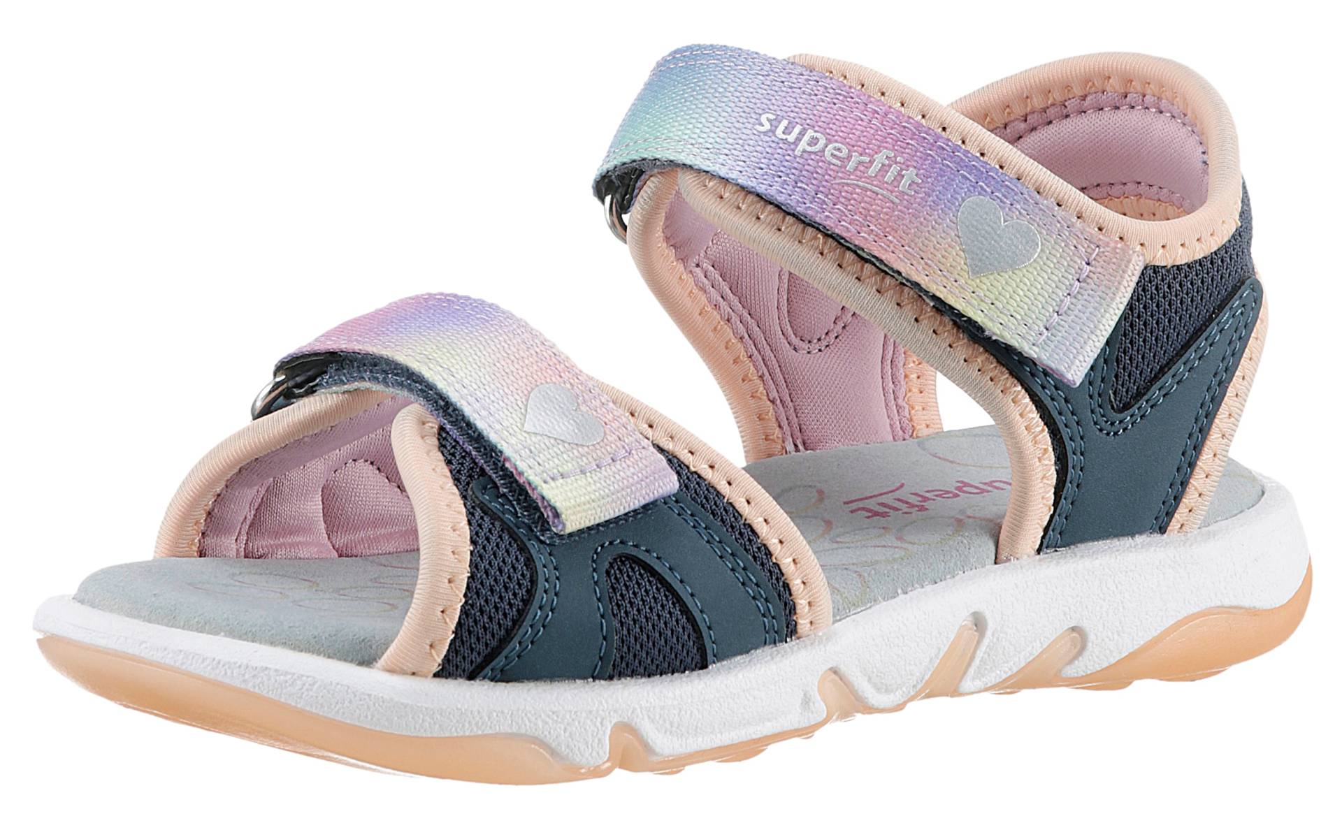 Superfit Sandale »PEBBLES WMS: mittel«, Sommerschuh, Klettschuh, Sandalette, mit süssen Glitzerverschlüssen von Superfit