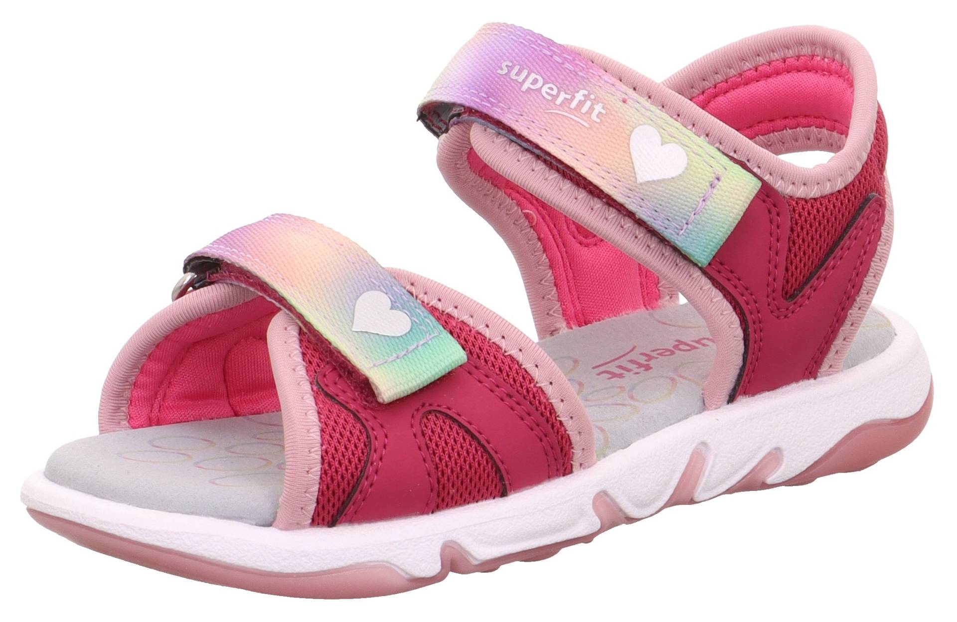 Superfit Sandale »PEBBLES WMS: mittel«, Sommerschuh, Klettschuh, Sandalette, mit süssen Glitzerverschlüssen von Superfit