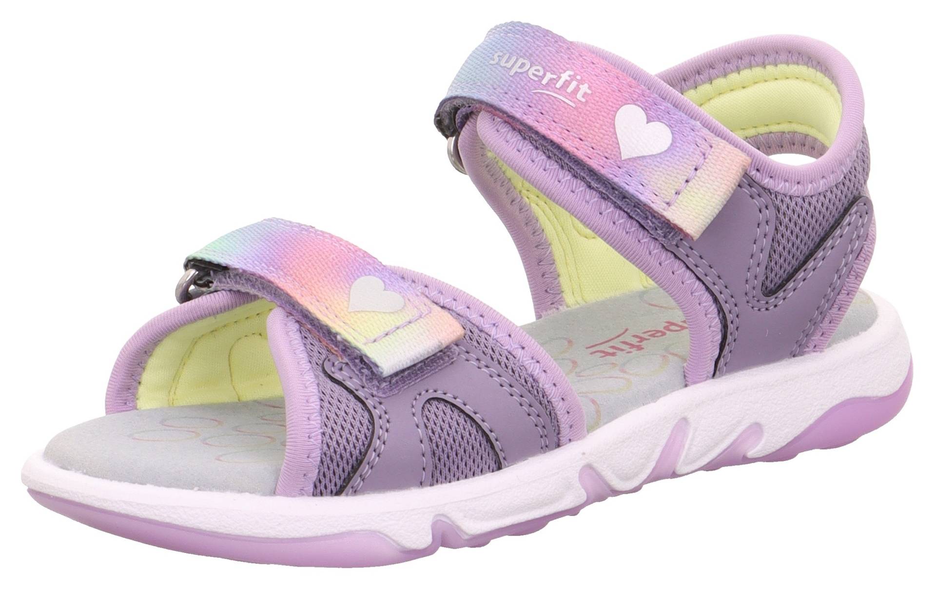 Superfit Sandale »PEBBLES WMS: mittel«, Sommerschuh, Klettschuh, Sandalette, mit süssen Glitzerverschlüssen von Superfit