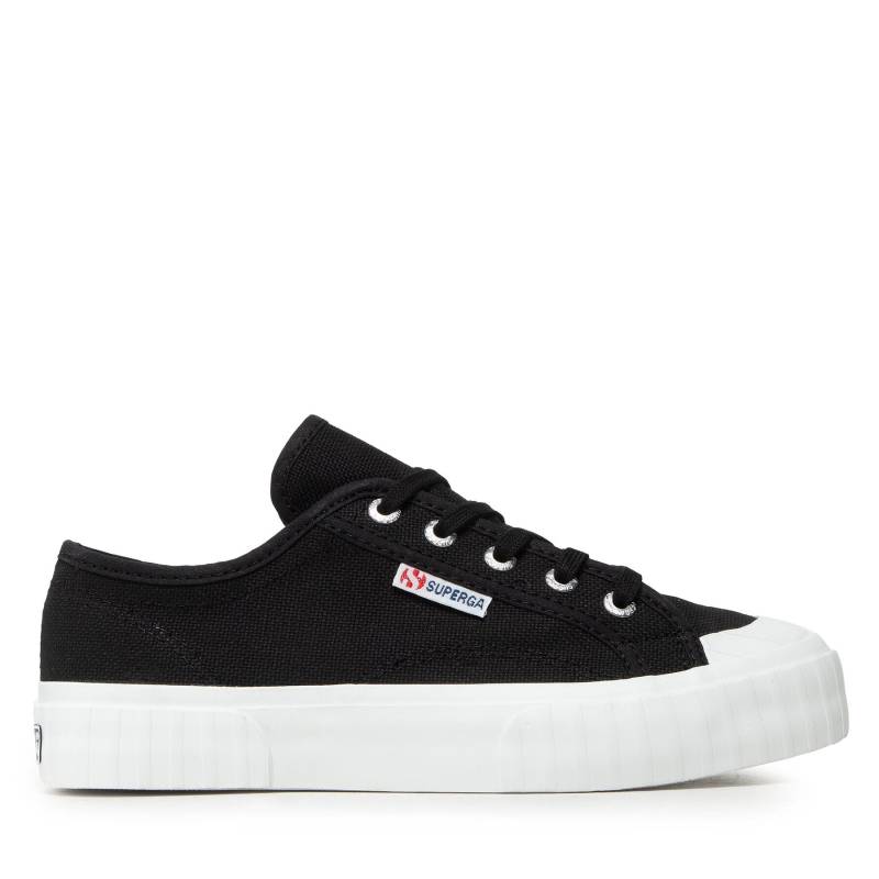 Sneakers aus Stoff Superga 2630 Stripe S00GRT0 Schwarz von Superga