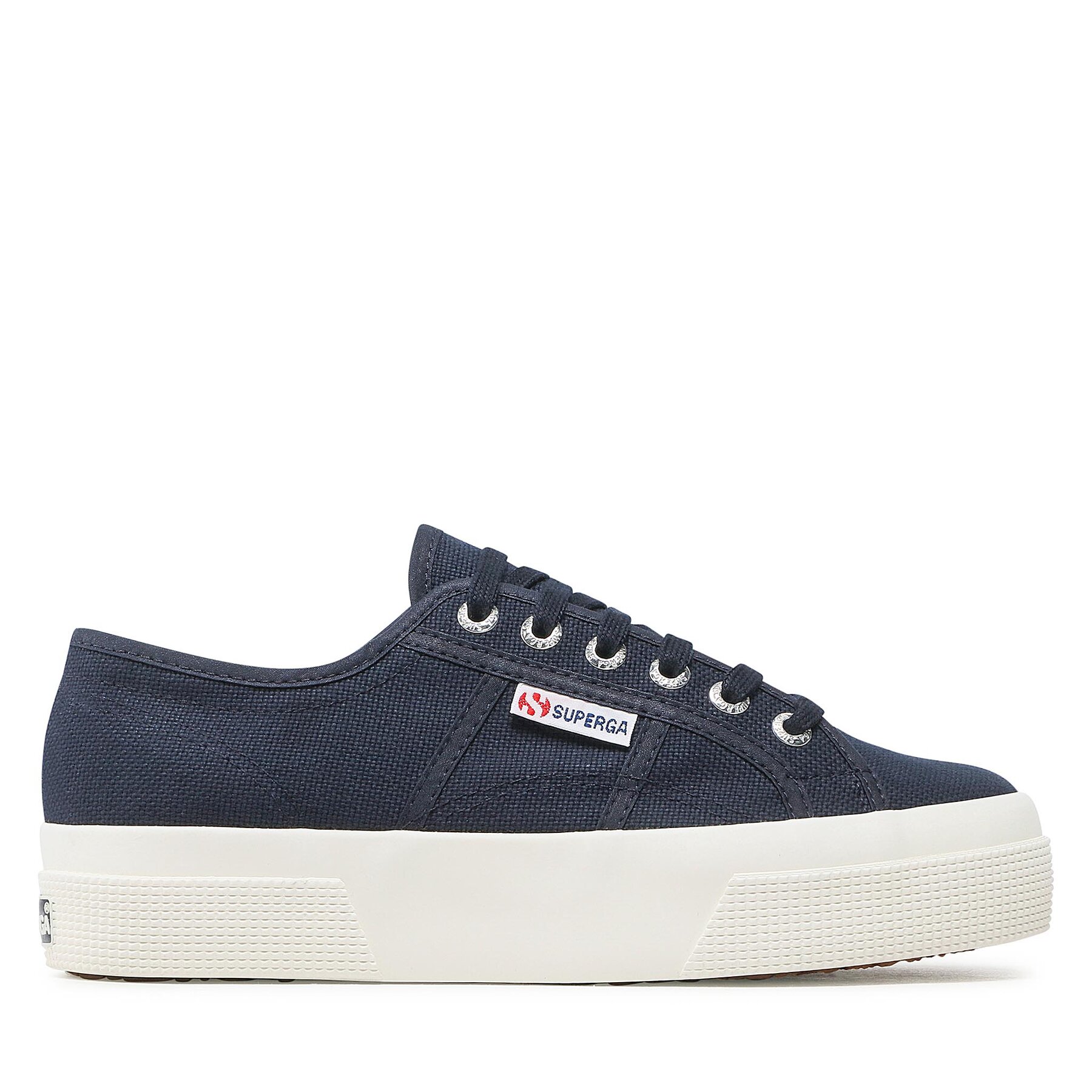 Sneakers aus Stoff Superga 2740 Platform S21384W Dunkelblau Sneakers aus Stoff Superga 2740 Platform S21384W Dunkelblau von Superga