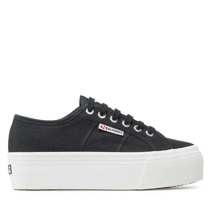 Sneakers aus Stoff Superga 2790 Platform S9111LW Schwarz von Superga