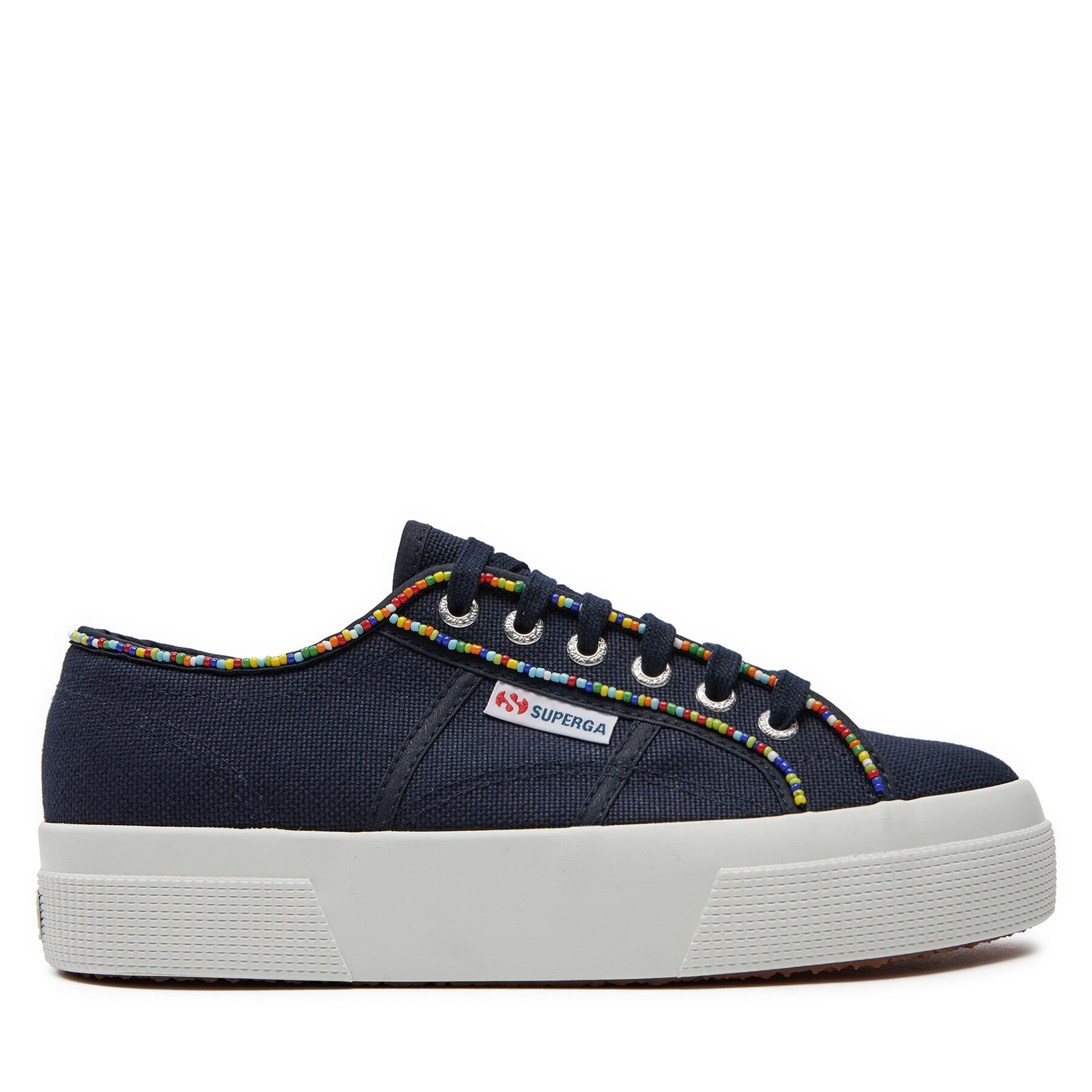Sneakers aus Stoff Superga Multicolor Beads 2740 S4131FW Dunkelblau Sneakers aus Stoff Superga Multicolor Beads 2740 S4131FW Dunkelblau von Superga