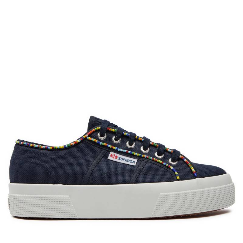 Sneakers aus Stoff Superga Multicolor Beads 2740 S4131FW Dunkelblau von Superga