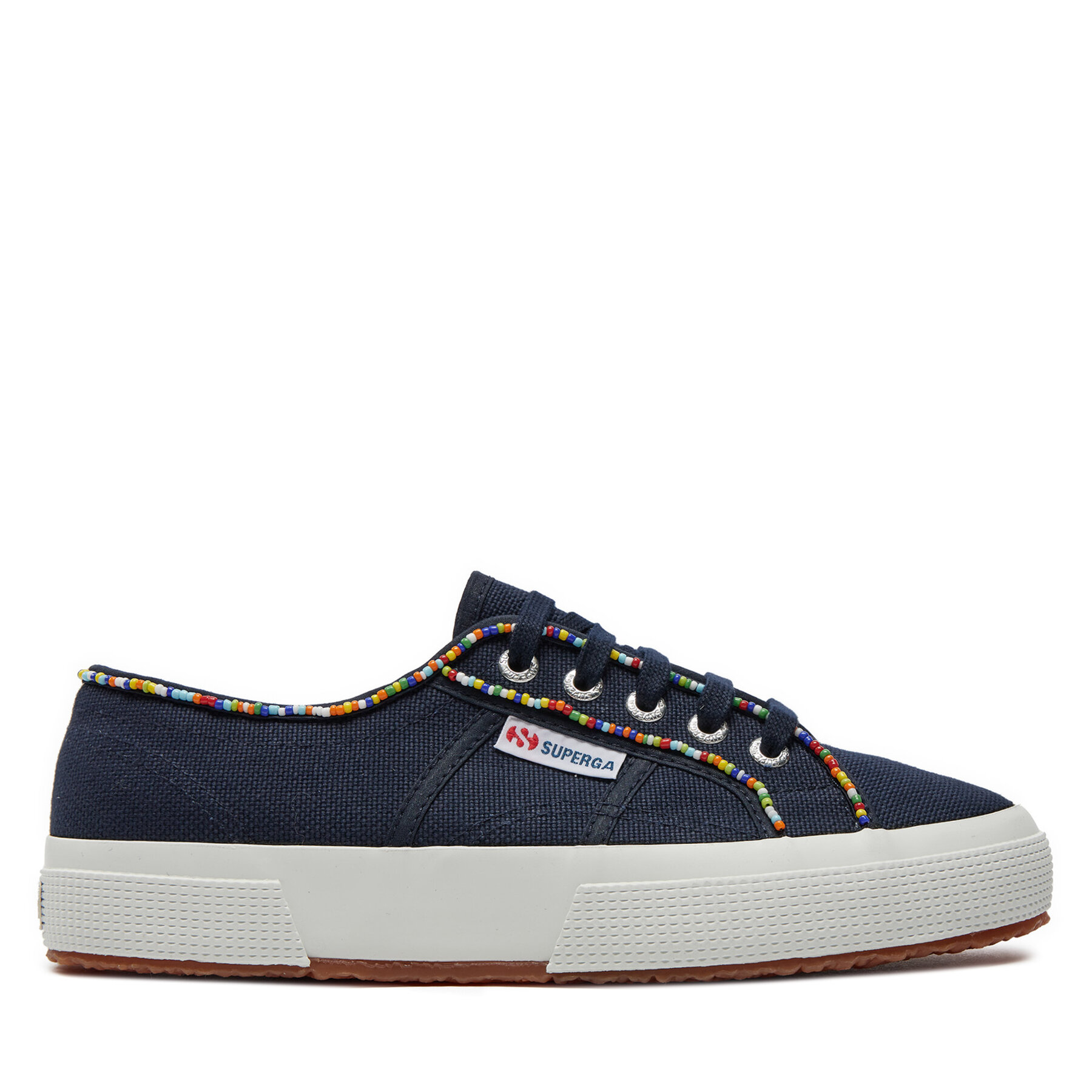 Sneakers aus Stoff Superga Multicolor Beads 2750 S31352W Dunkelblau von Superga