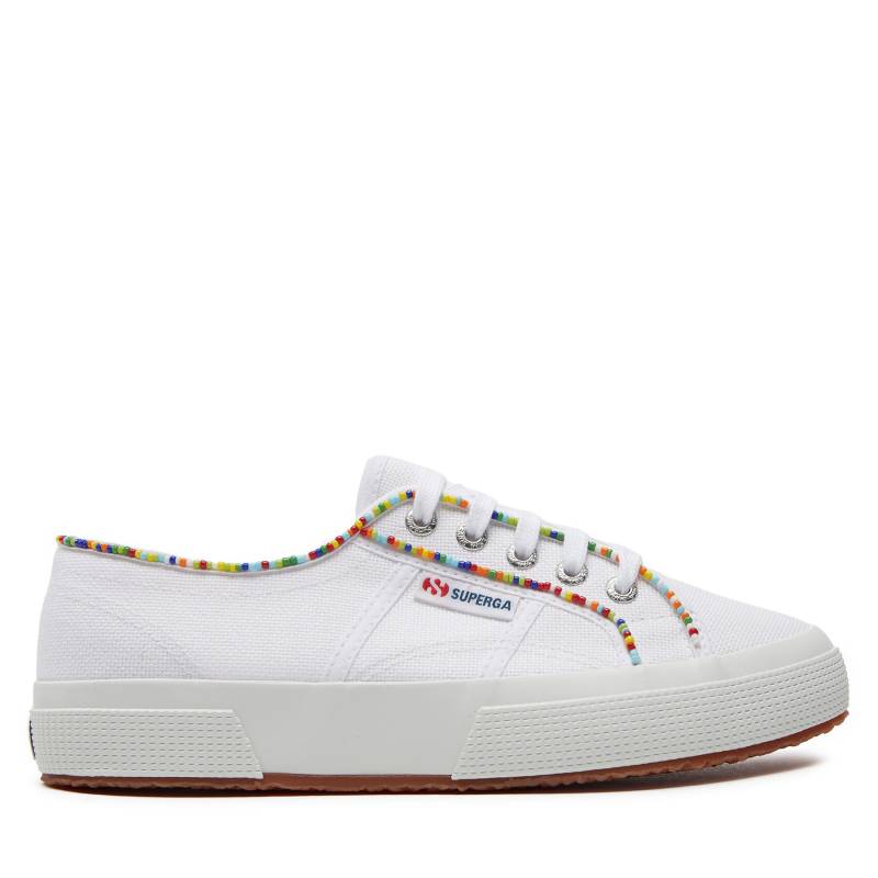 Sneakers aus Stoff Superga Multicolor Beads 2750 S31352W Weiß von Superga