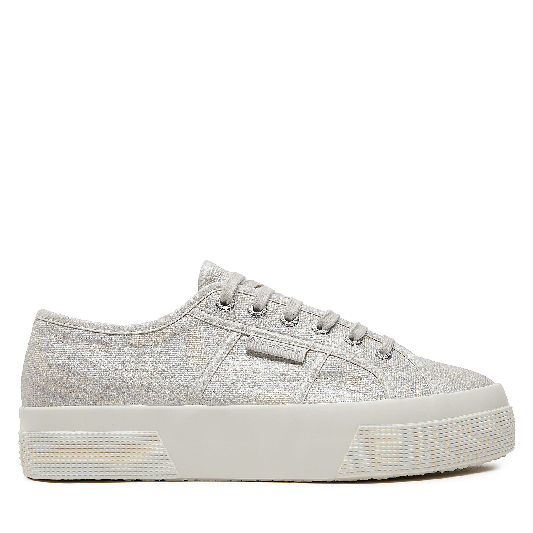 Sneakers aus Stoff Superga Platform Pearl Matte Canv 2740 S21362W Grau von Superga