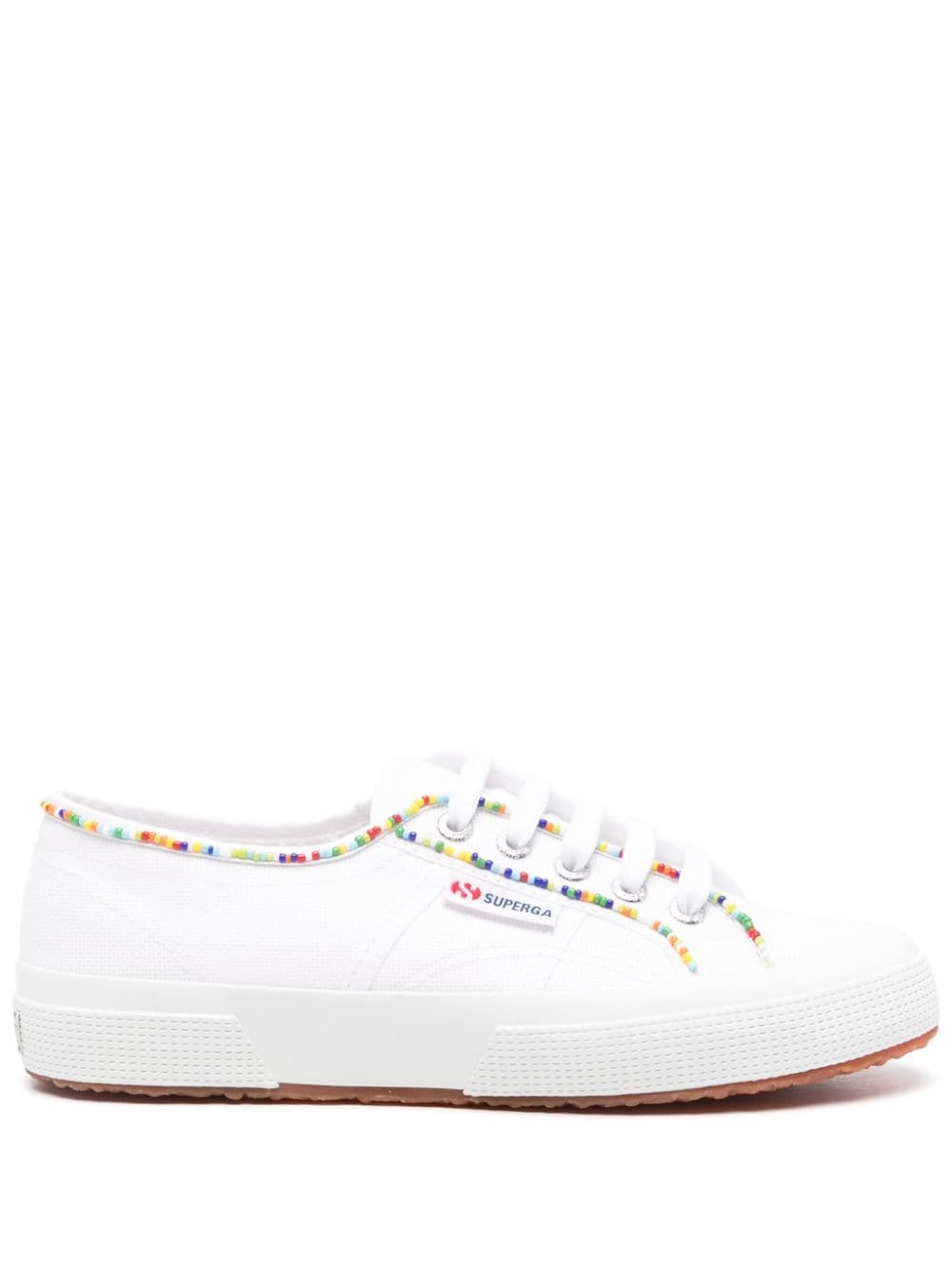 Superga beaded canvas sneakers - White von Superga