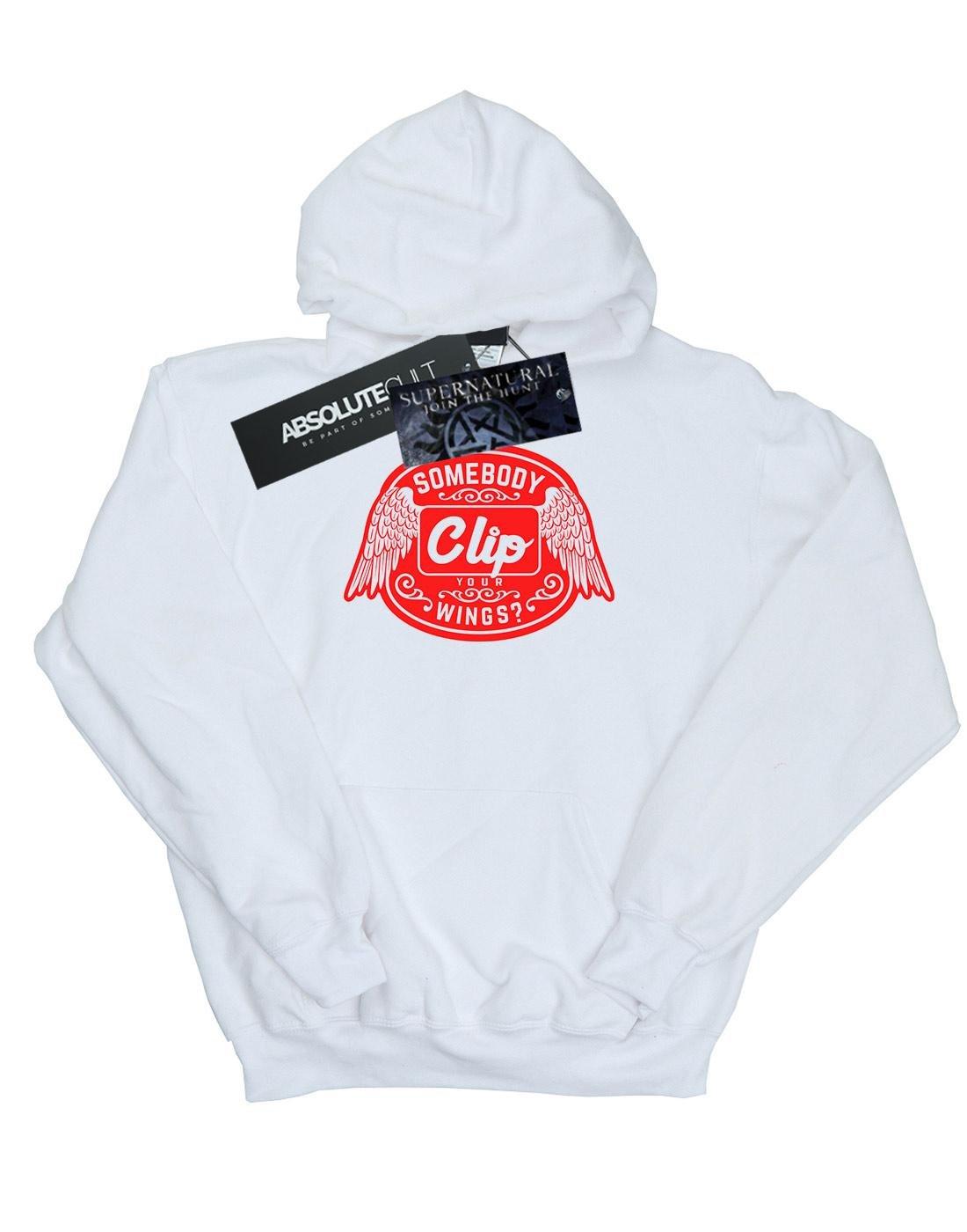 Clip Your Wings Kapuzenpullover Herren Weiss 4XL von Supernatural