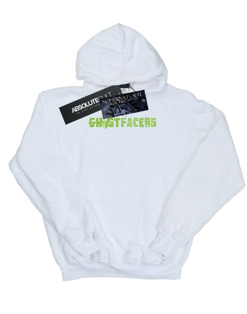 Ghostfacers Logo Kapuzenpullover Damen Weiss M von Supernatural