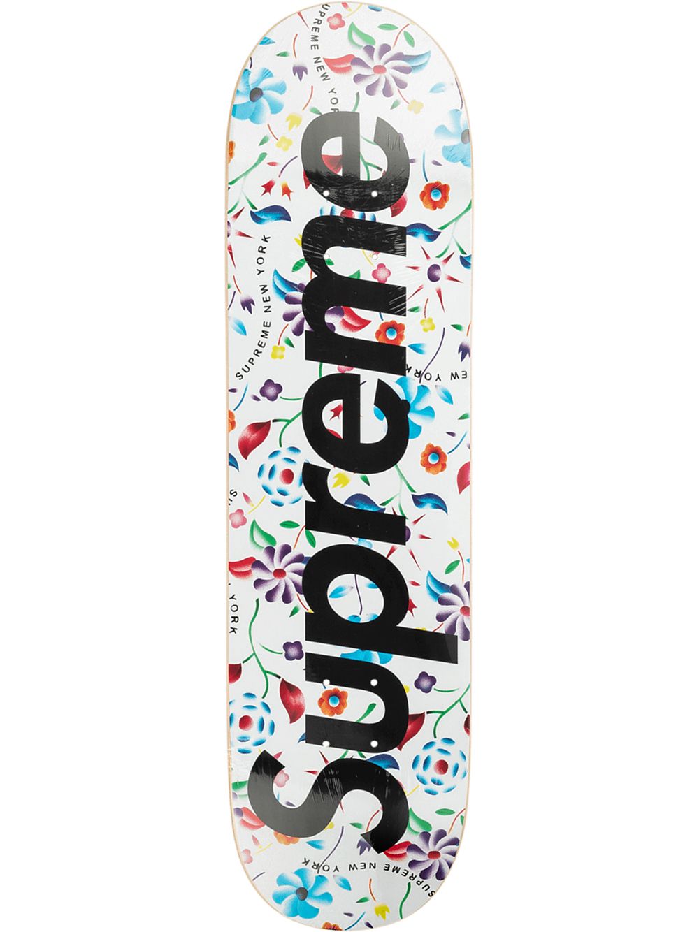 Supreme Air Brushed Floral skateboard - White von Supreme