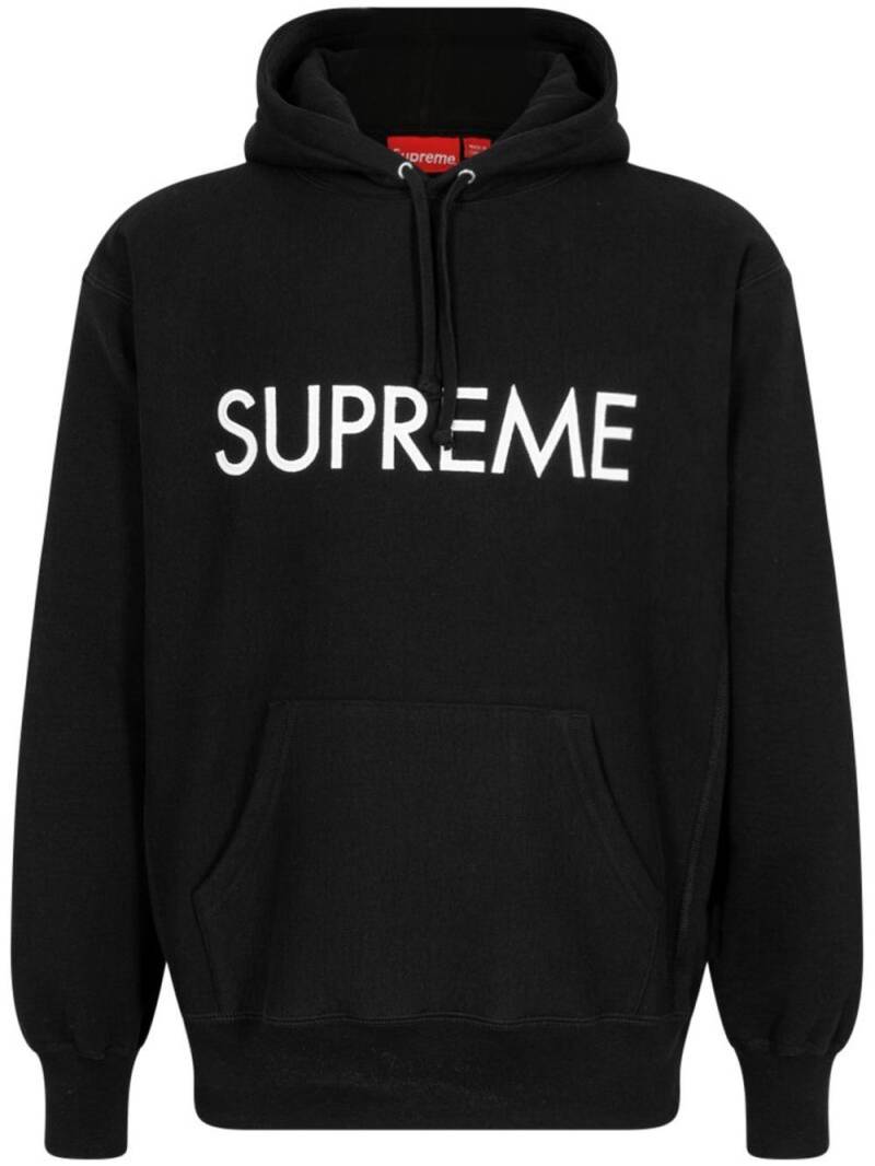 Supreme Capital logo-print hoodie - Black von Supreme