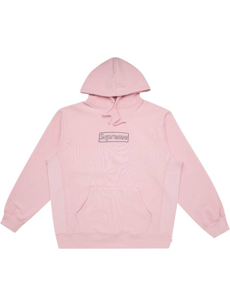 Supreme x KAWS Chalk Logo drawstring hoodie - Pink von Supreme