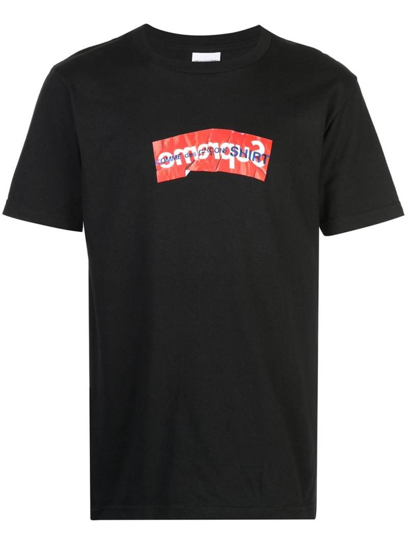 Supreme Supreme x CDG logo print T-shirt - Black von Supreme