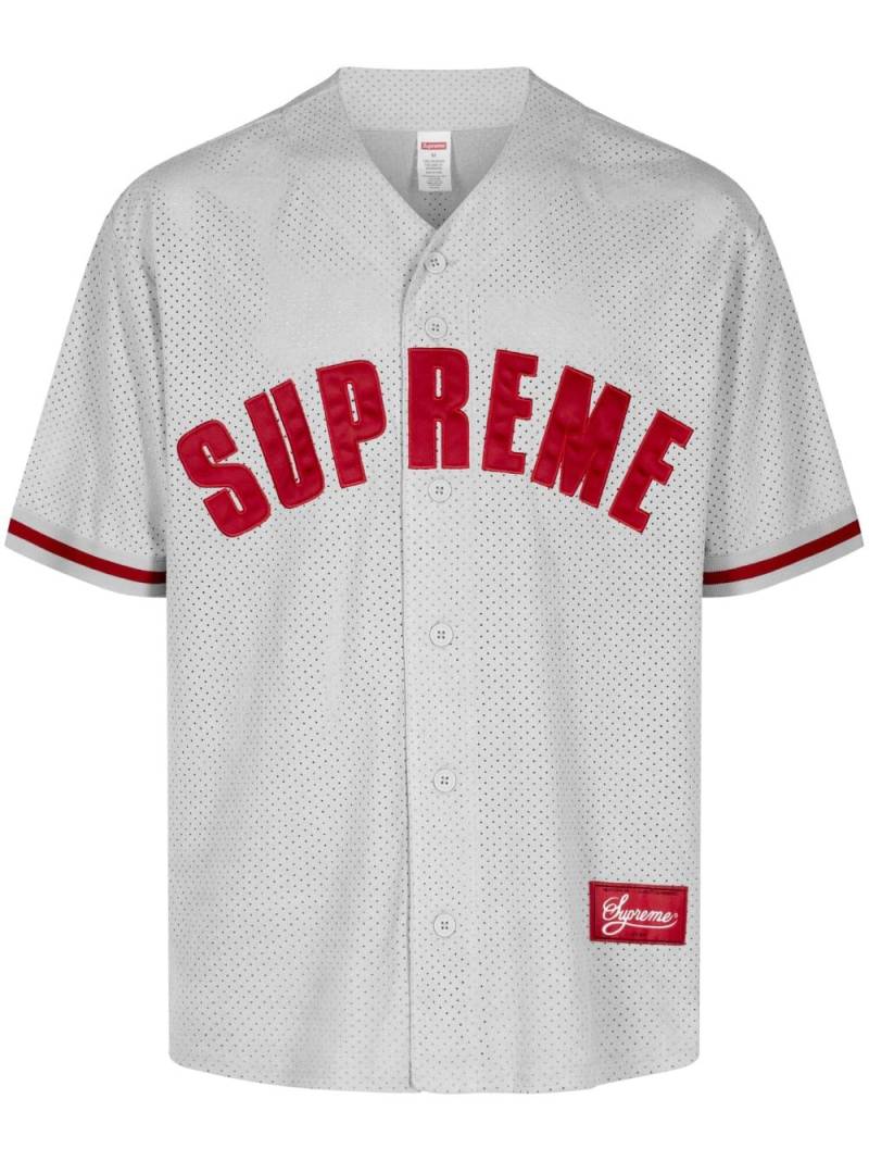 Supreme Ultrasuede mesh baseball jersey - White von Supreme